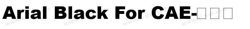 Arial Black For CAE字体转换